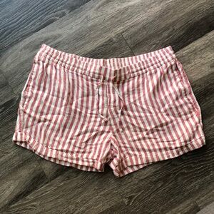 Old Navy drawstring Red and White linen Shorts, size XL